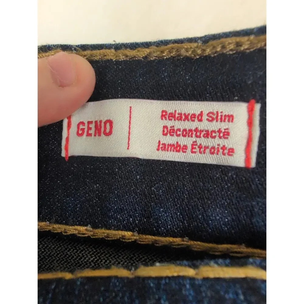 True Religion Geno relaxed flap dark blue jeans Size 32/34 Retro Streetwear Y2K
